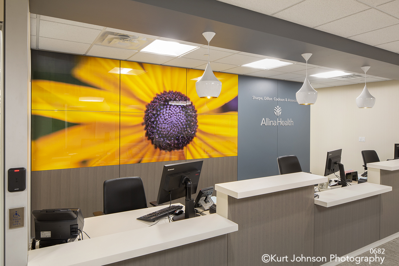 yellow flower DIRRT willow glass hospital installation design