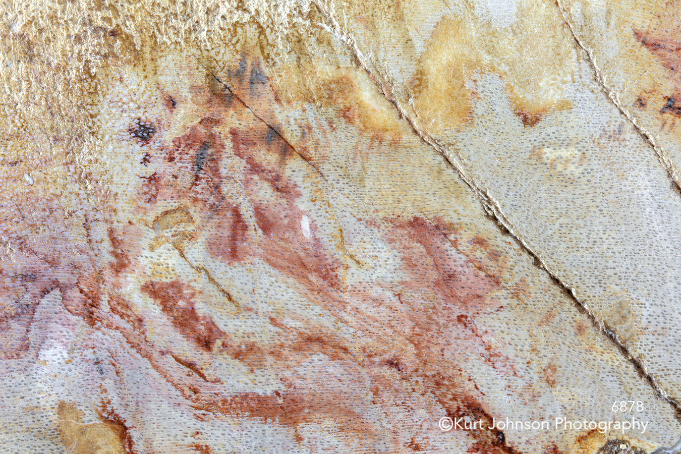 red yellow lines pattern geode agate crystal rock texture close up detail macro