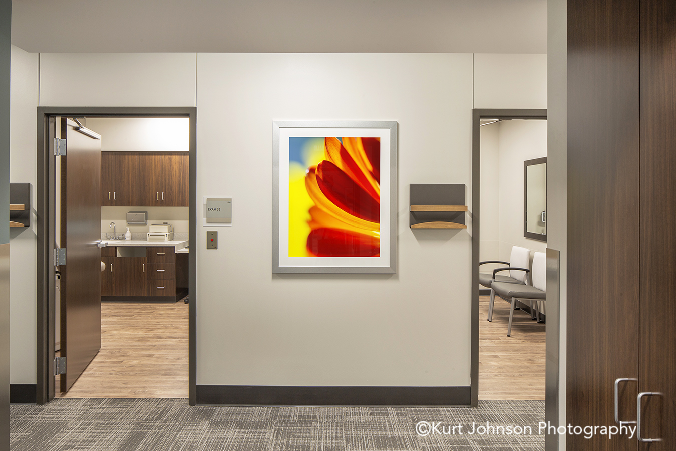 Methodist Jennie Edmundson Hospital Council Bluffs Iowa Framed Art Flower Flowers Botanicals Healthcare Installation